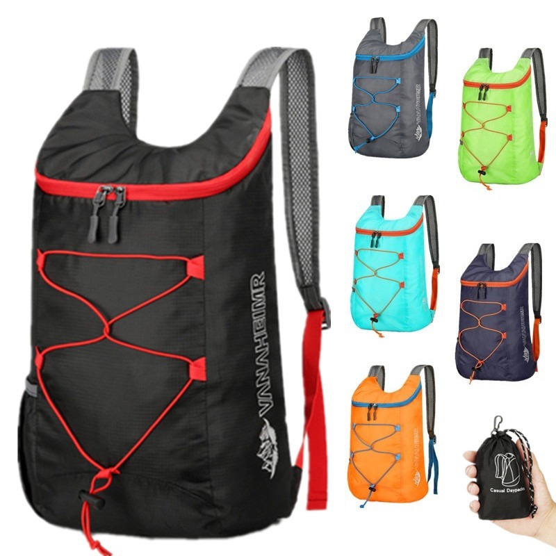 Hiking Backpack Waterproof - Mochila plegable multifuncional para exteriores, bolsa