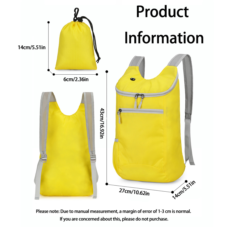 Mochila ligera de nailon para  - Foldable Backpack Small reseña y precio