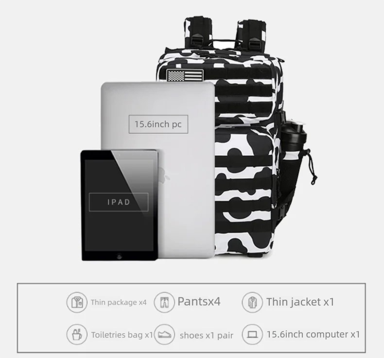 Mochila Táctica de 45L/35L/25L - Hiking Backpack Waterproof reseña y precio