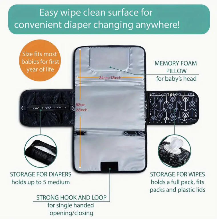 Cambiador portátil para bolsa  - Backpack Diaper Bag reseña y precio